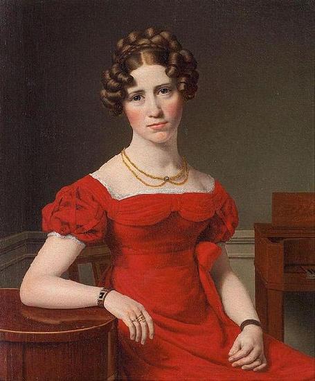 Christoffer Wilhelm Eckersberg Portrait of Louise Christiane Fugl oil painting image